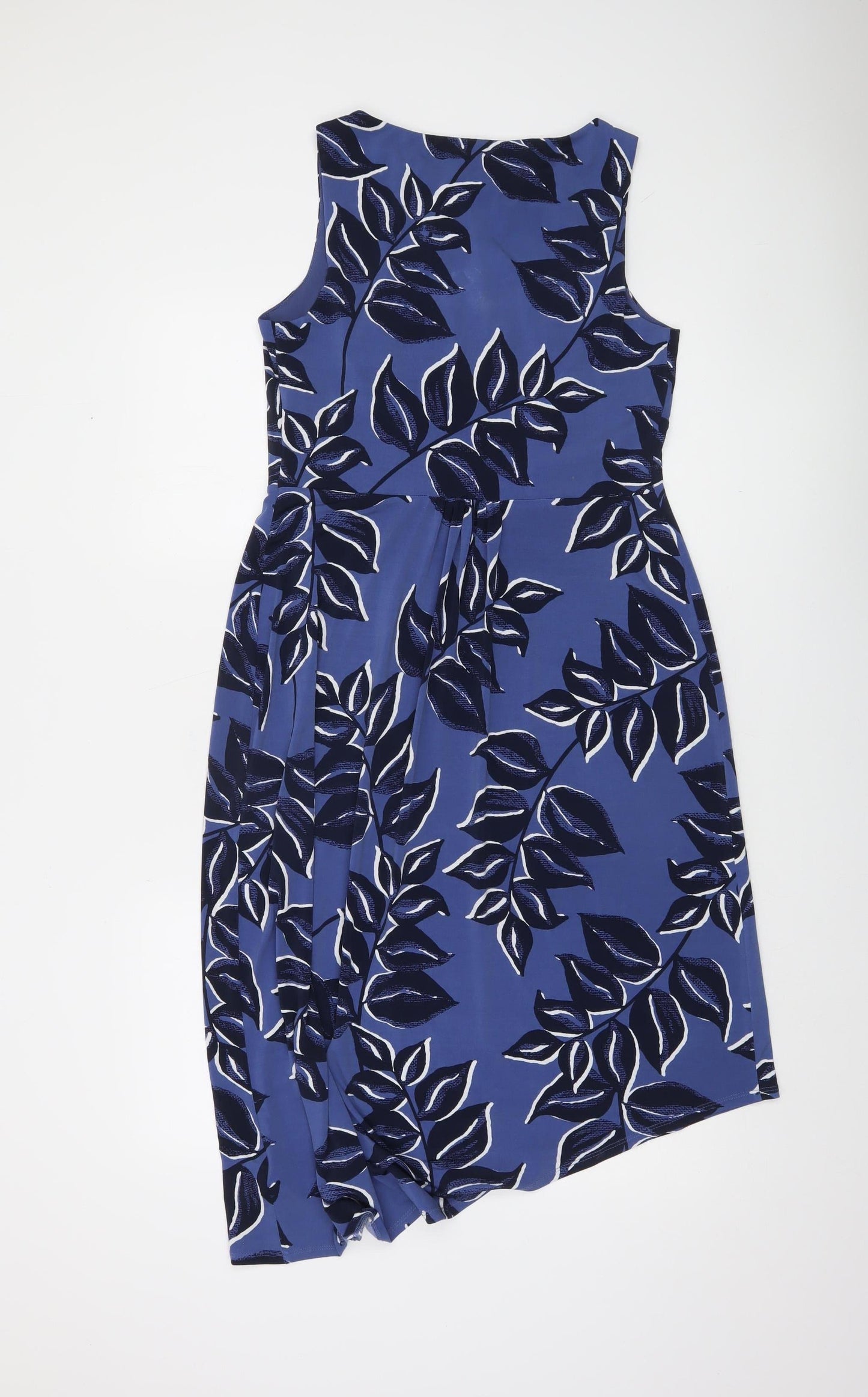 Monsoon Women Blue Floral A-Line Sleeveless Dress Size 12