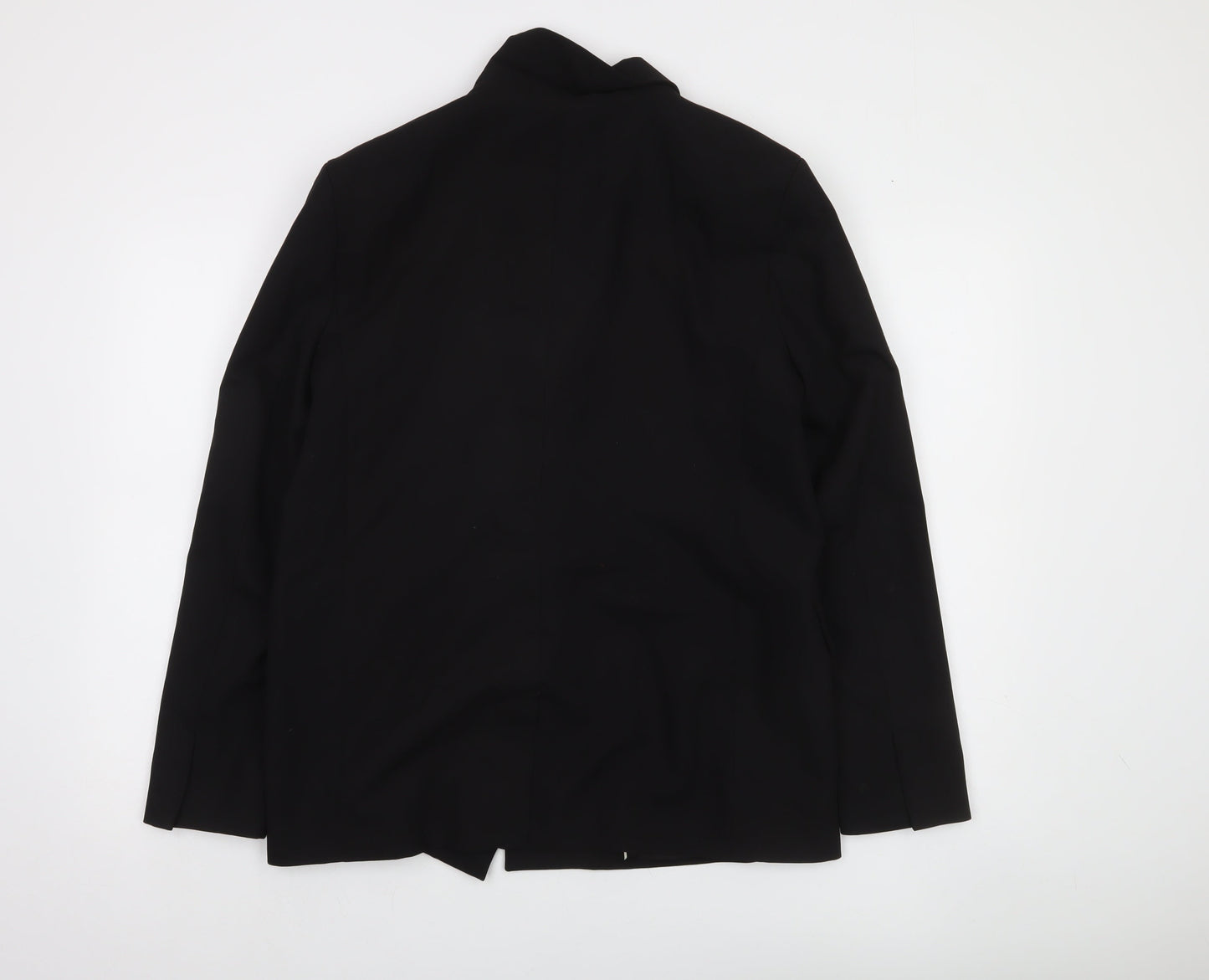 Bershka Womens Black Double-Breasted Blazer Jacket Size 12