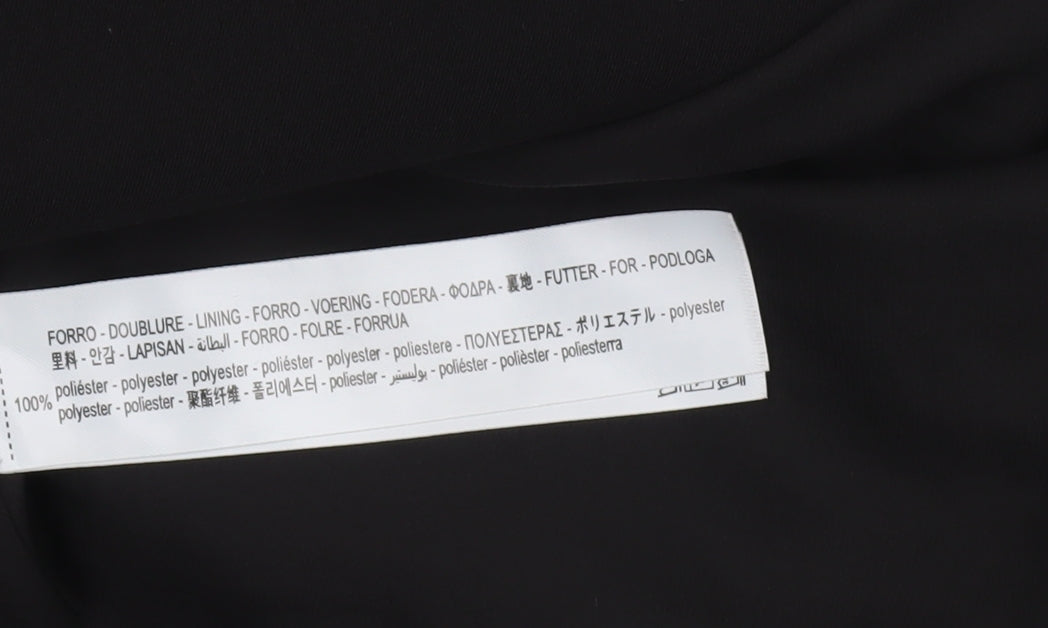 Bershka Womens Black Double-Breasted Blazer Jacket Size 12