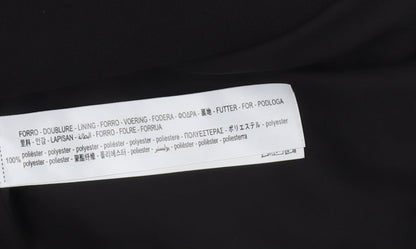 Bershka Womens Black Double-Breasted Blazer Jacket Size 12