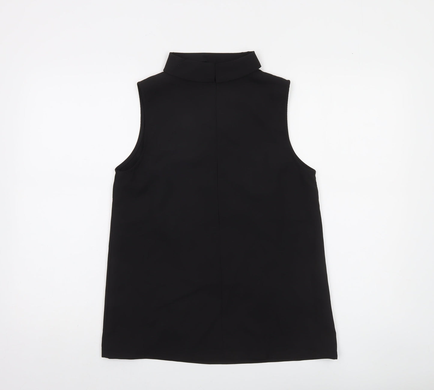 Lulu Love Women's Black Sleeveless V-Neck Polyester Blouse M
