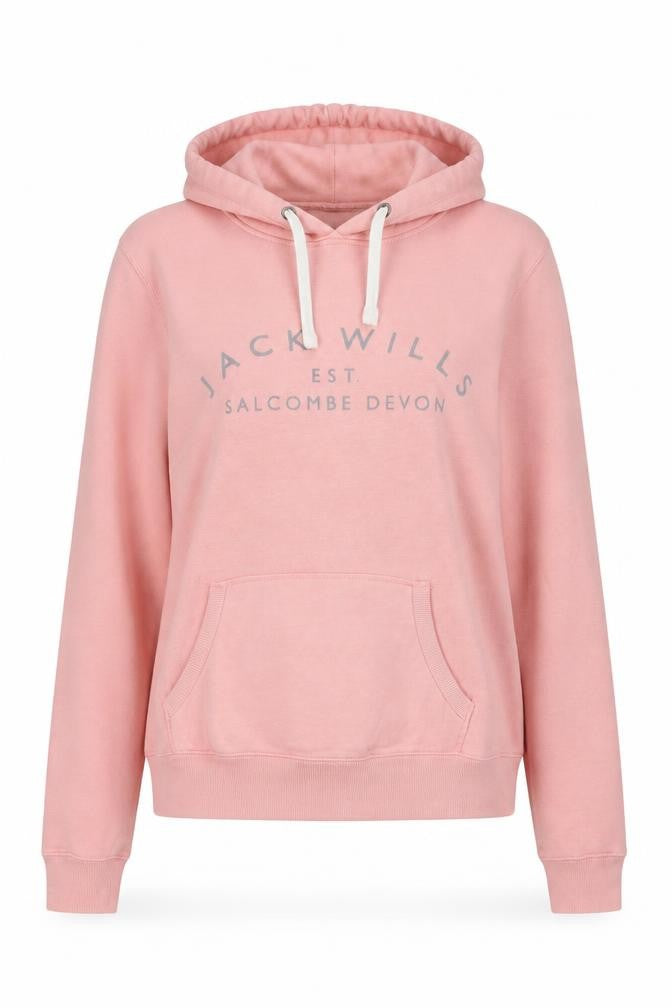 Womens UK Size 12 Jack Wills Pink Pullover Hoodie