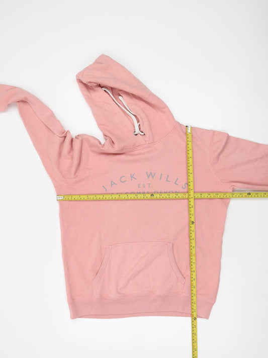 Womens UK Size 12 Jack Wills Pink Pullover Hoodie