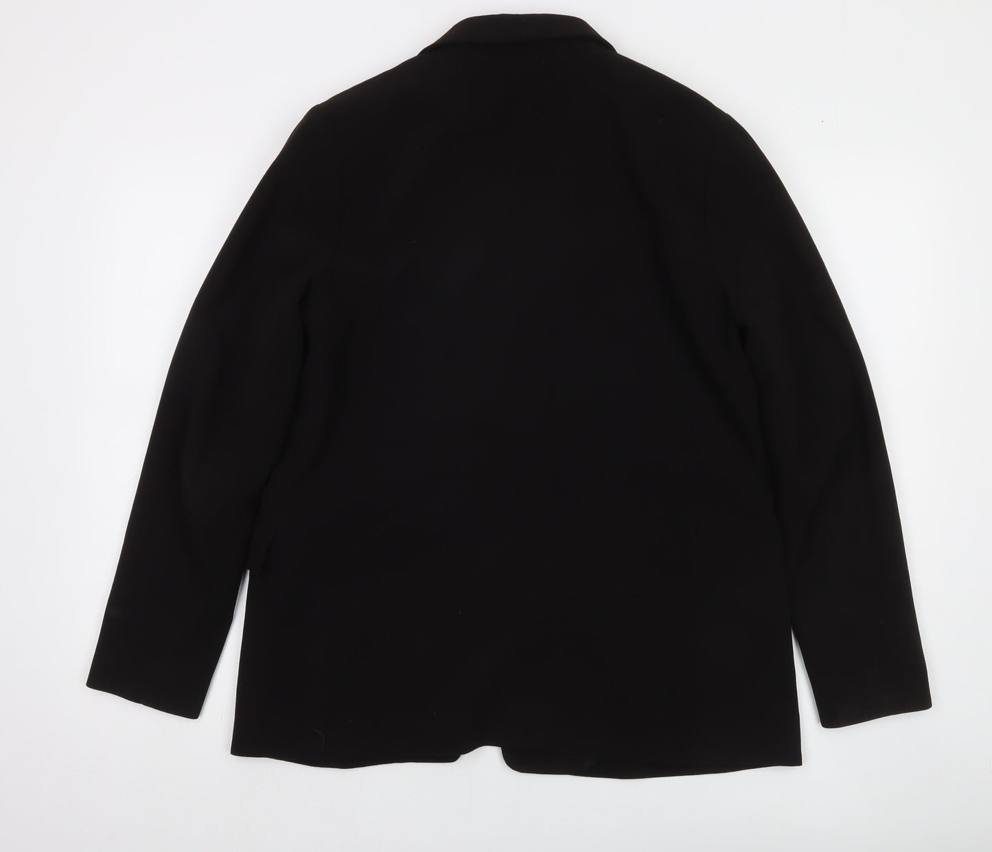 H&M Women Black Size 14 Single-Breasted Blazer Jacket