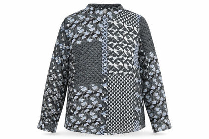 Next Women’s Black Floral Patchwork Long Sleeve Blouse Size 12