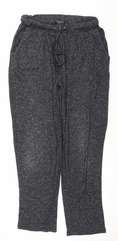 Brave Soul Women's Grey Knit Jogger Trousers Size M