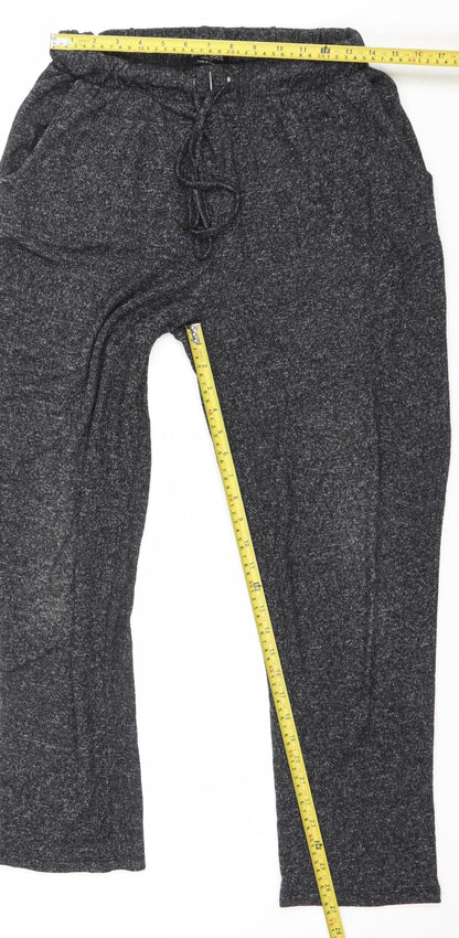 Brave Soul Women's Grey Knit Jogger Trousers Size M