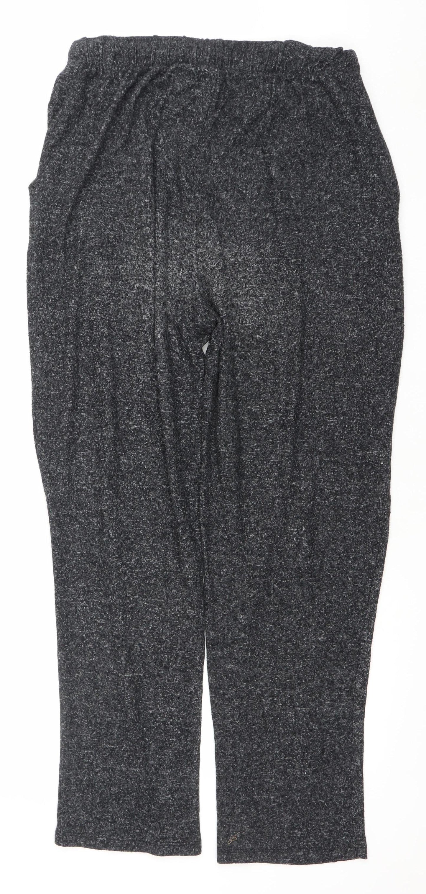 Brave Soul Women's Grey Knit Jogger Trousers Size M
