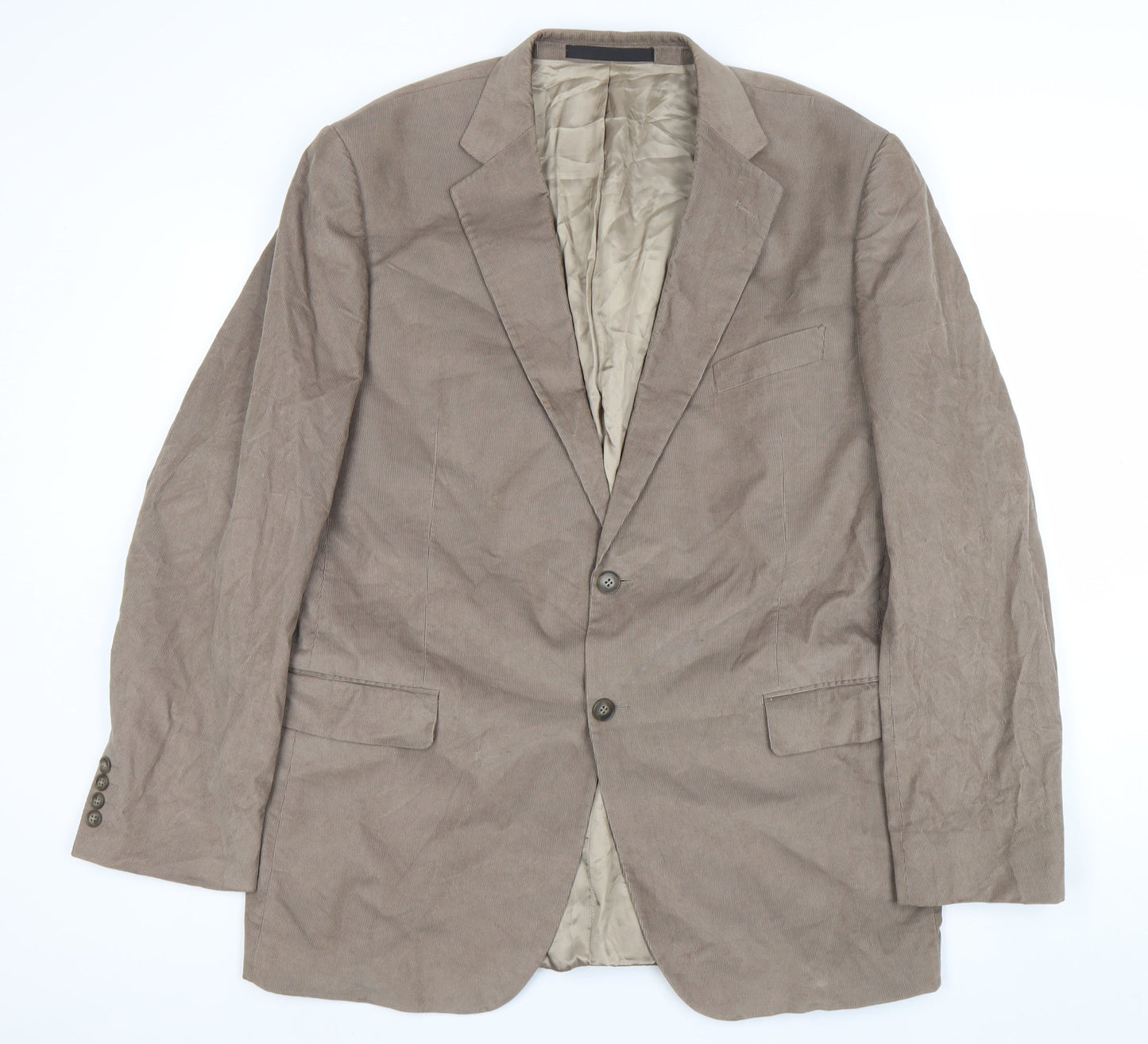 Marks and Spencer Men's Brown 44L Corduroy Blazer Jacket