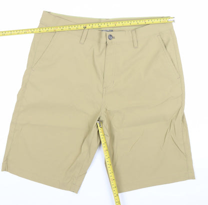 Eddie Bauer Men's Beige Chino Shorts Size 35 Quick Dry Stretch