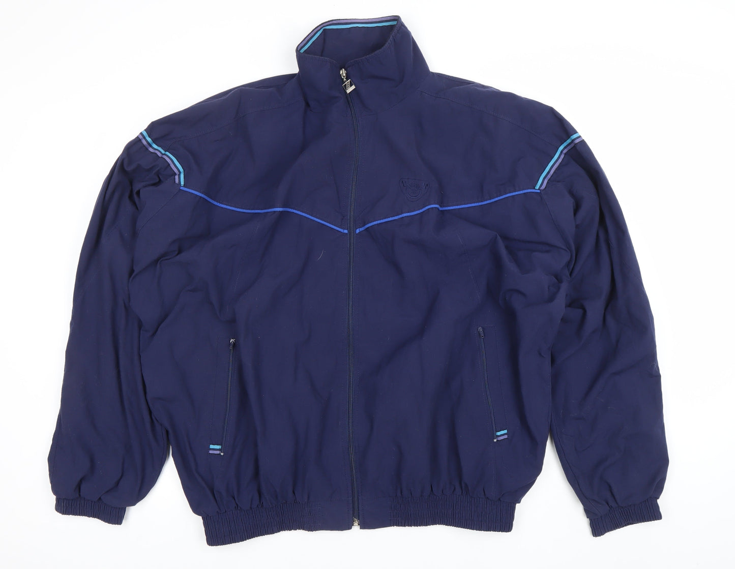Rucanor Men's Blue L Windbreaker Jacket Lightweight Retro Sportswear