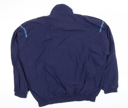 Rucanor Men's Blue L Windbreaker Jacket Lightweight Retro Sportswear