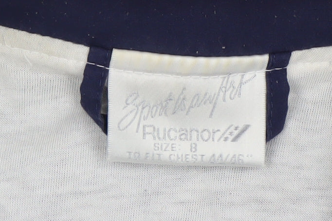 Rucanor Men's Blue L Windbreaker Jacket Lightweight Retro Sportswear