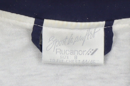 Rucanor Men's Blue L Windbreaker Jacket Lightweight Retro Sportswear