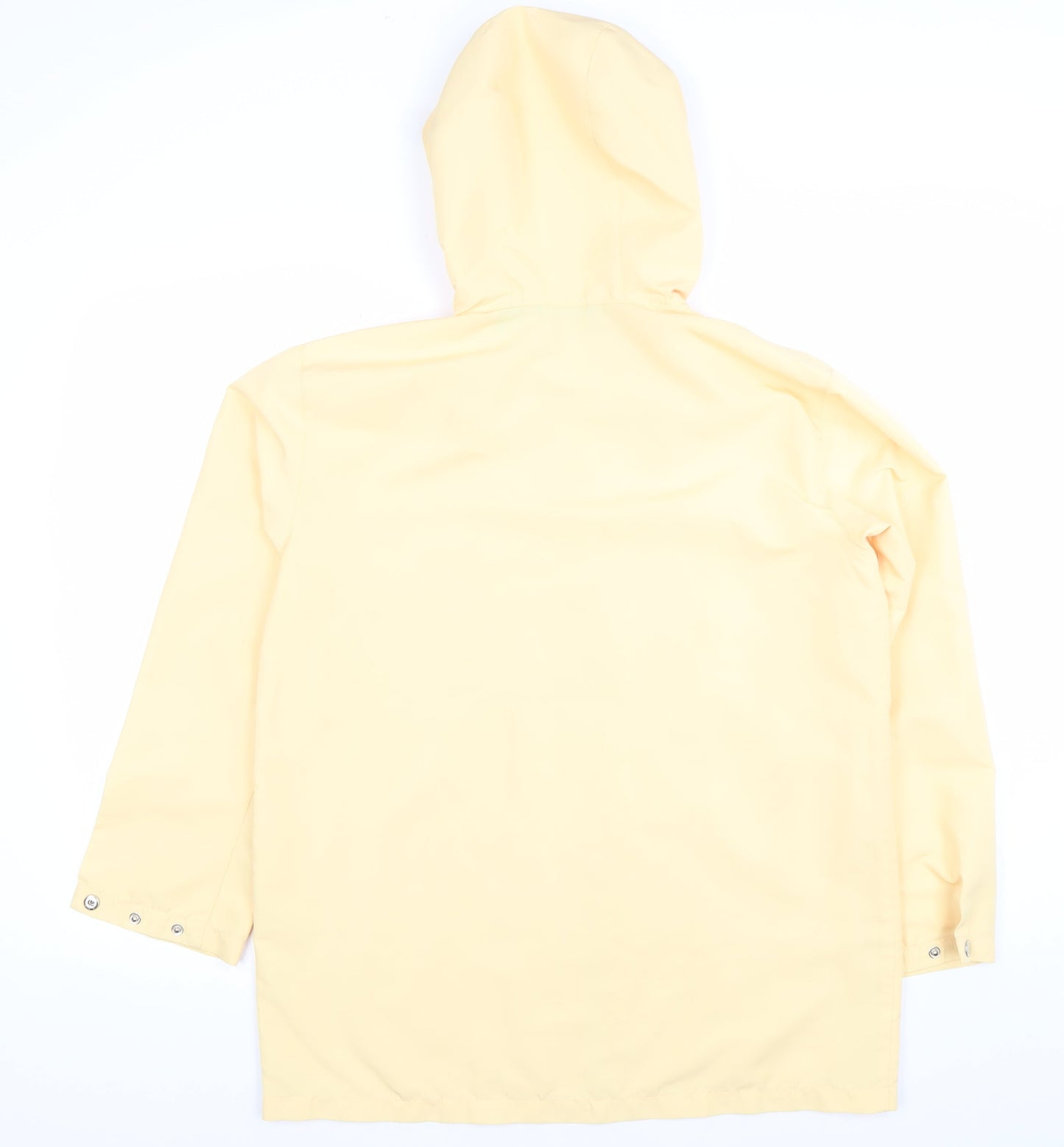 IZOD Women's Yellow Hooded Mid-Length Rain Coat Size S
