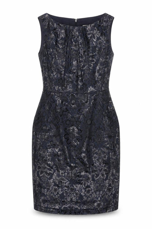 Jigsaw Women’s Blue Jacquard Sleeveless Sheath Dress Size 10