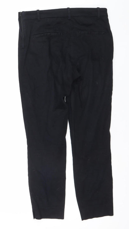 H&M Womens Black Straight Leg Jeans Size 10 Regular Fit Cotton Blend