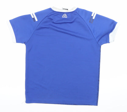Azzurri Boys Blue Short Sleeve Football Jersey Sports T-Shirt 10-11 Years