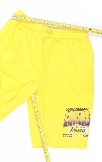 NBA Boys Yellow Los Angeles Lakers Athletic Mesh Shorts 11-12 Years