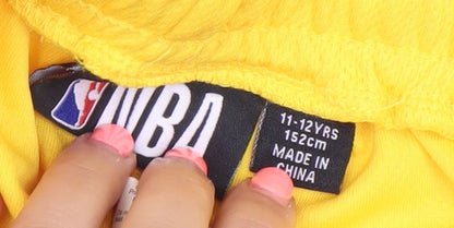 NBA Boys Yellow Los Angeles Lakers Athletic Mesh Shorts 11-12 Years