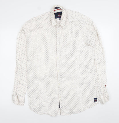 Erick Fashion Club Men's White XL Formal Cotton Dress Shirt