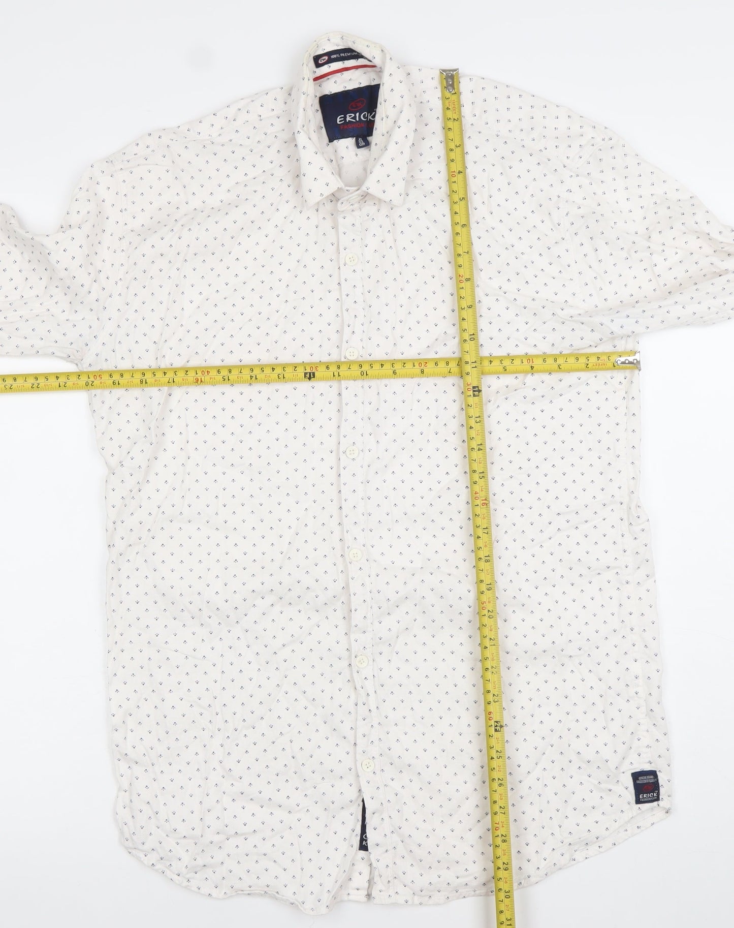 Erick Fashion Club Men's White XL Formal Cotton Dress Shirt