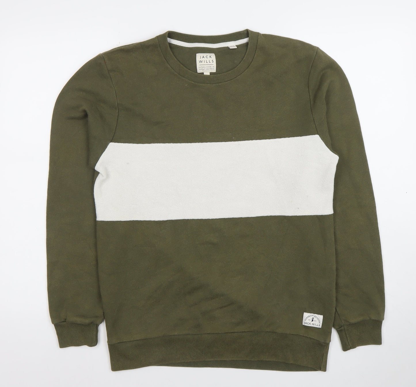 Mens UK Size S Jack Wills Green Pullover Sweatshirt