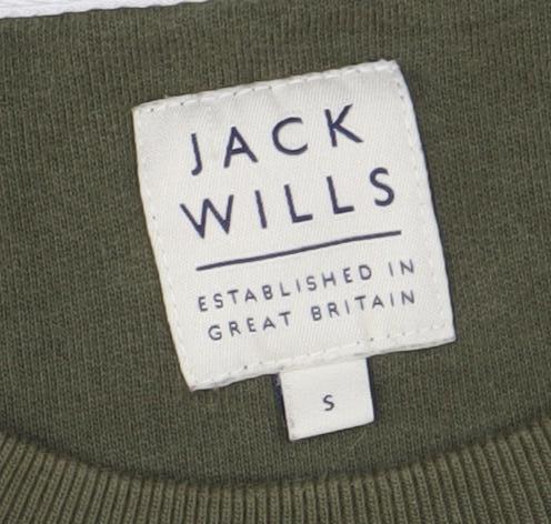 Mens UK Size S Jack Wills Green Pullover Sweatshirt