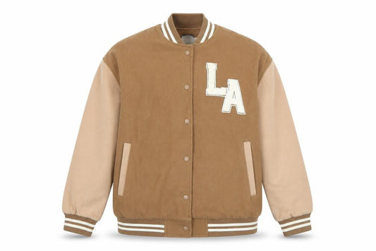 Primark Womens Brown Varsity Jacket Size S 10-12 Casual Autumn