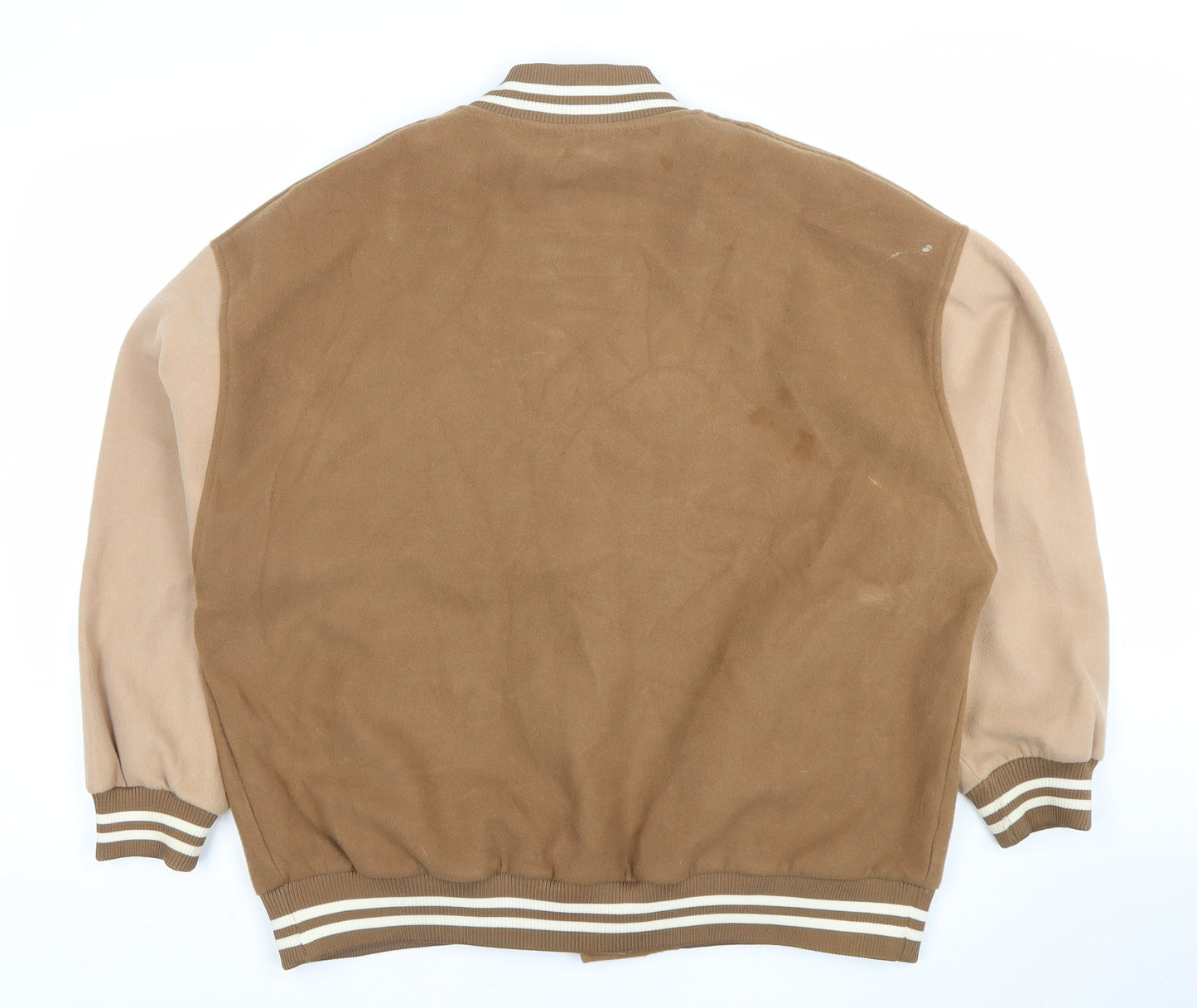 Primark Womens Brown Varsity Jacket Size S 10-12 Casual Autumn