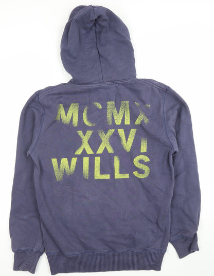 Mens UK Size XS Jack Wills Blue Pullover Hoodie
