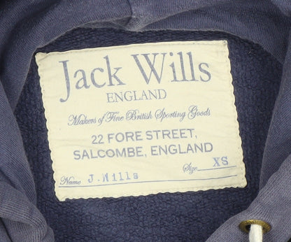 Mens UK Size XS Jack Wills Blue Pullover Hoodie