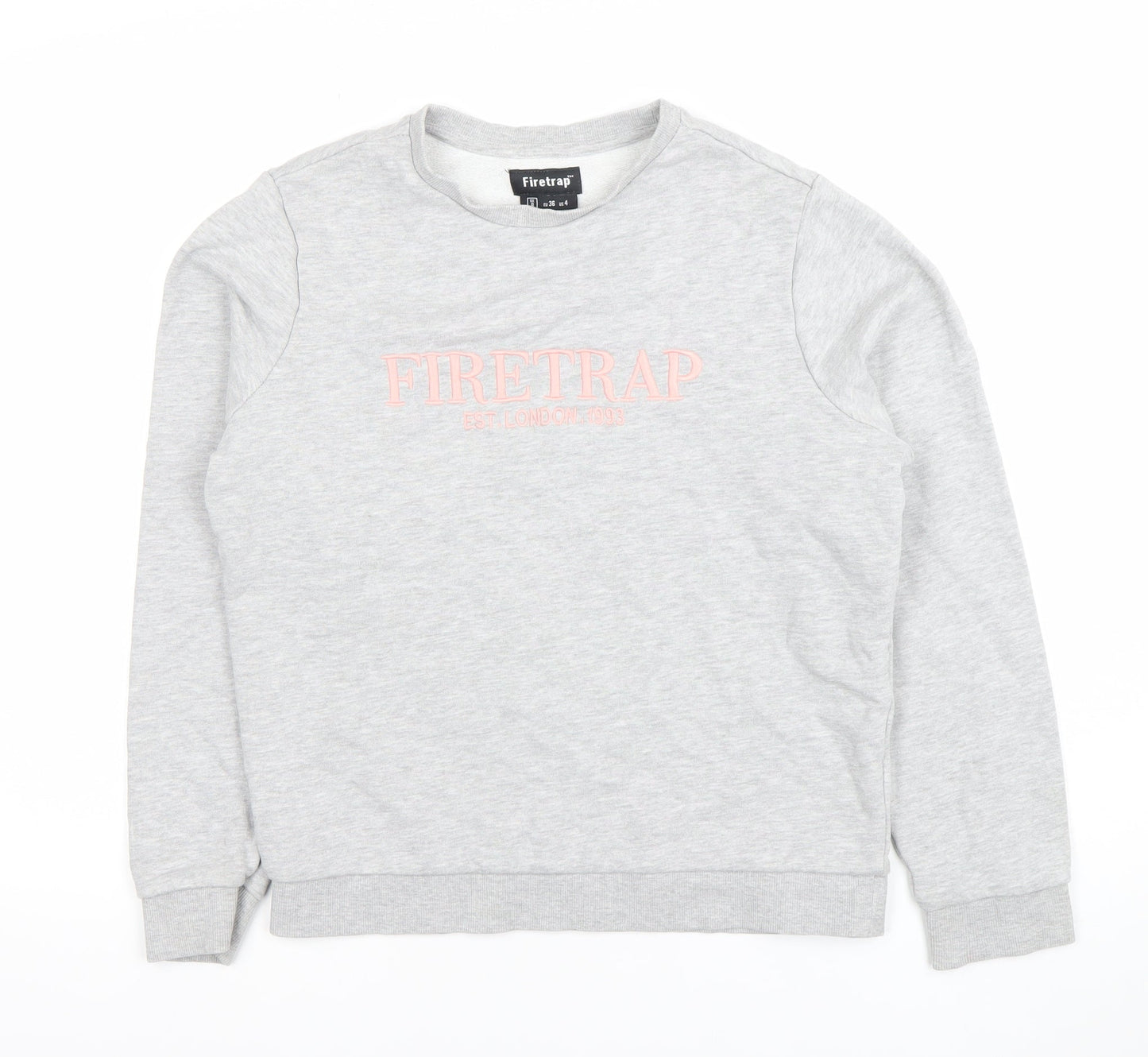 Womens UK Size 8 Firetrap Grey Pullover Sweatshirt