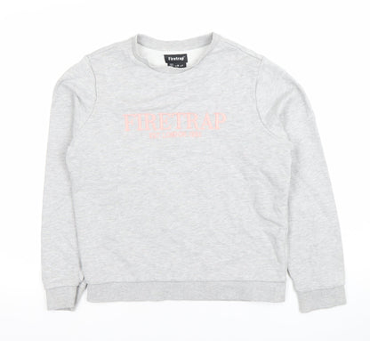 Womens UK Size 8 Firetrap Grey Pullover Sweatshirt
