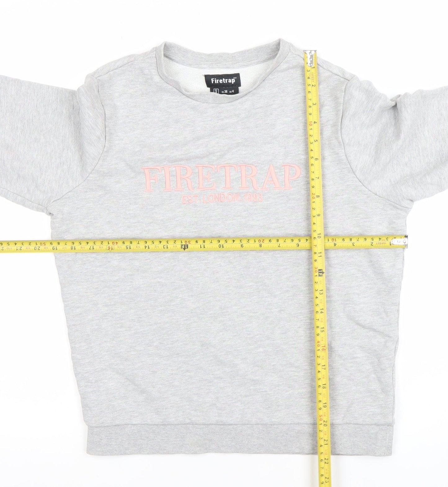 Womens UK Size 8 Firetrap Grey Pullover Sweatshirt