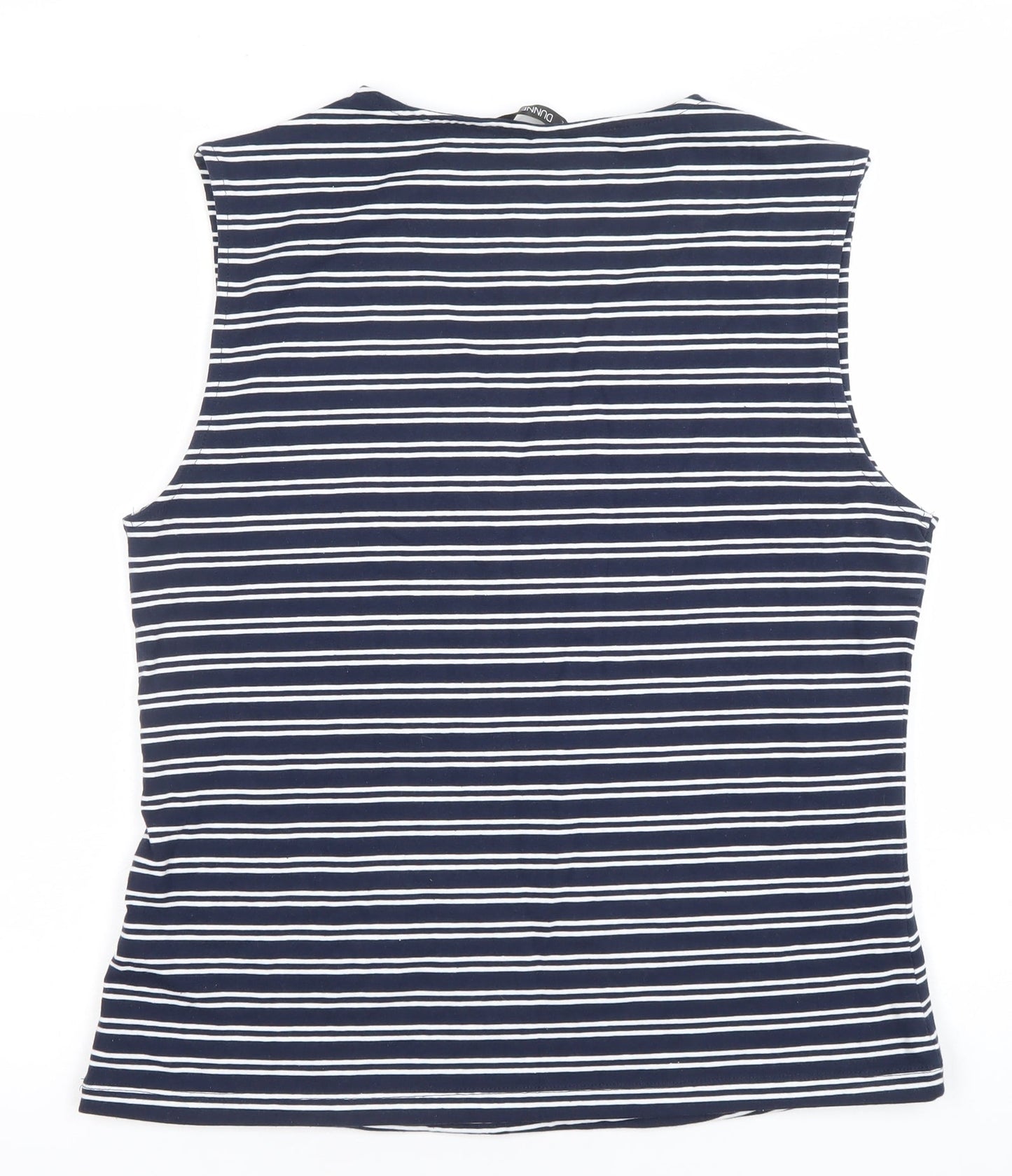 Dunnes Women’s Blue Striped Sleeveless V-Neck Tank Top L