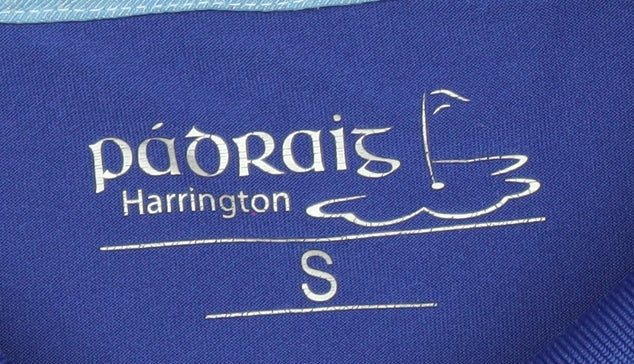 Pádraig Harrington Mens Blue Colourblock Golf Polo Shirt Size S