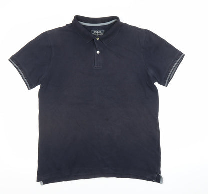 Paul Costelloe Living Men's Black Cotton Polo Shirt Size L