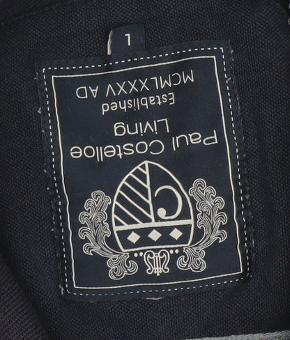 Paul Costelloe Living Men's Black Cotton Polo Shirt Size L