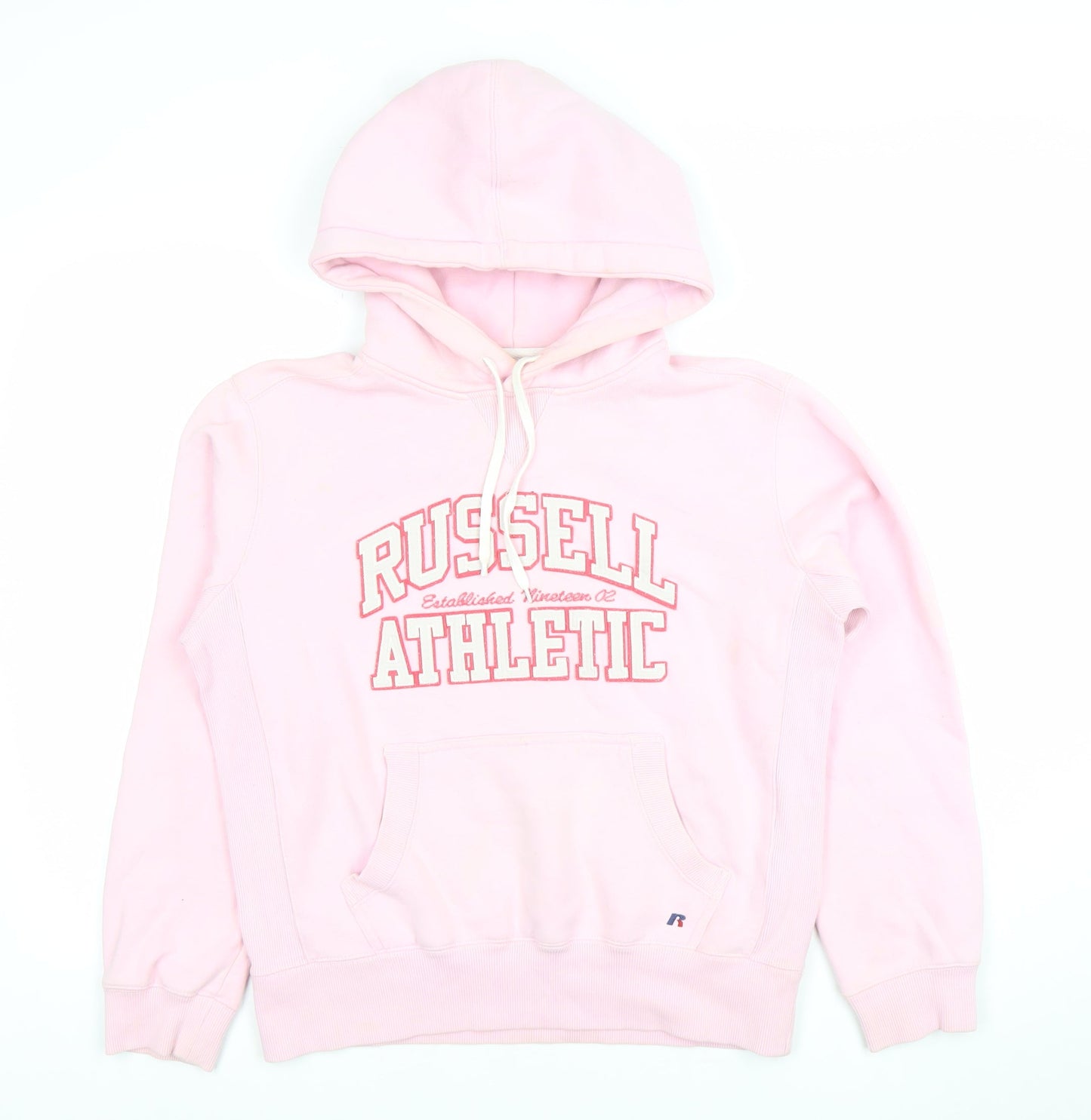 Russell Athletic Womens Pink Pullover Hoodie Size L Cotton