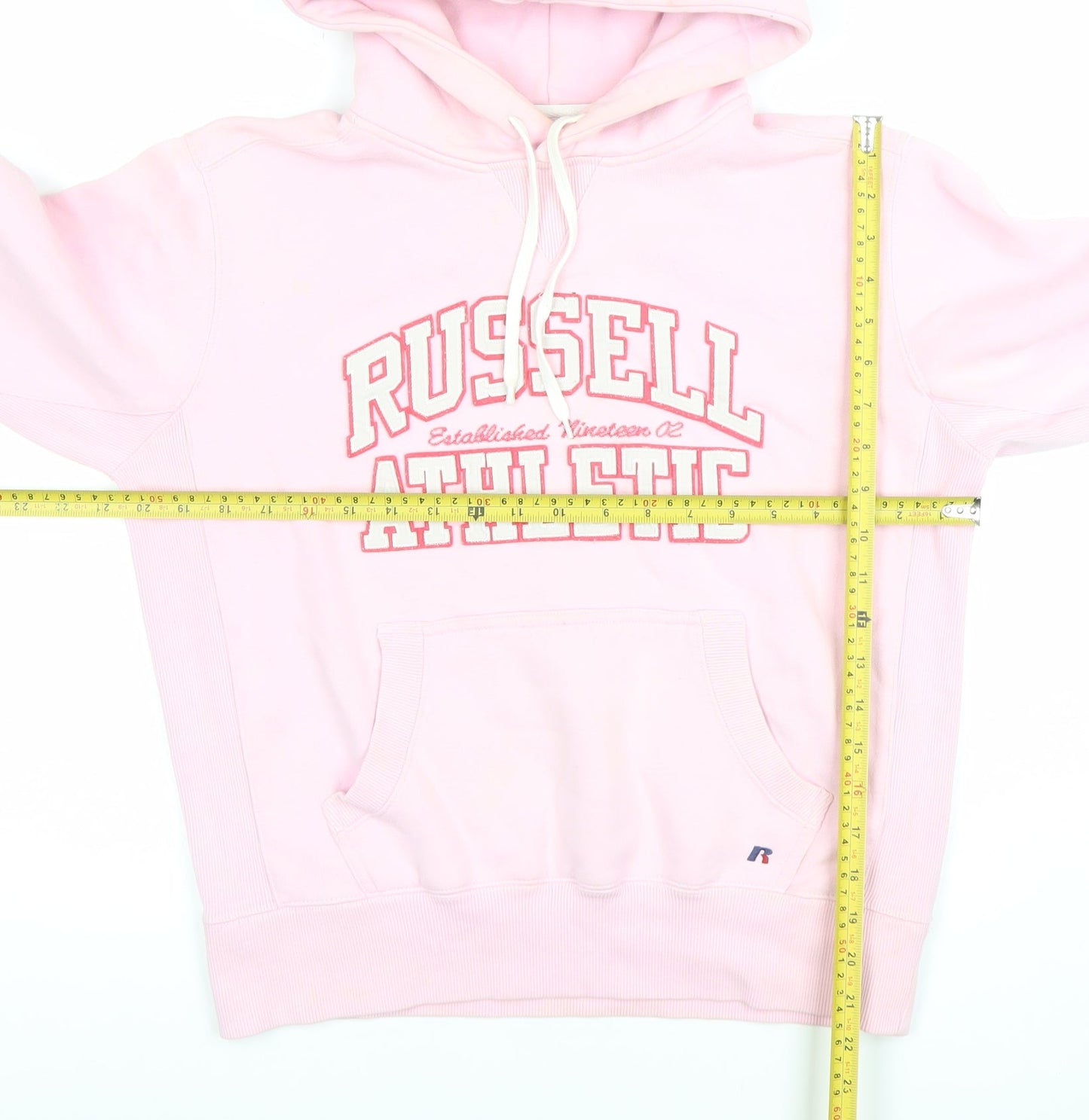 Russell Athletic Womens Pink Pullover Hoodie Size L Cotton