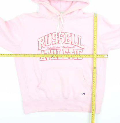 Russell Athletic Womens Pink Pullover Hoodie Size L Cotton
