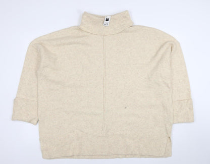 Dunnes Stores Women’s Beige Wool Blend Roll Neck Pullover Jumper XL