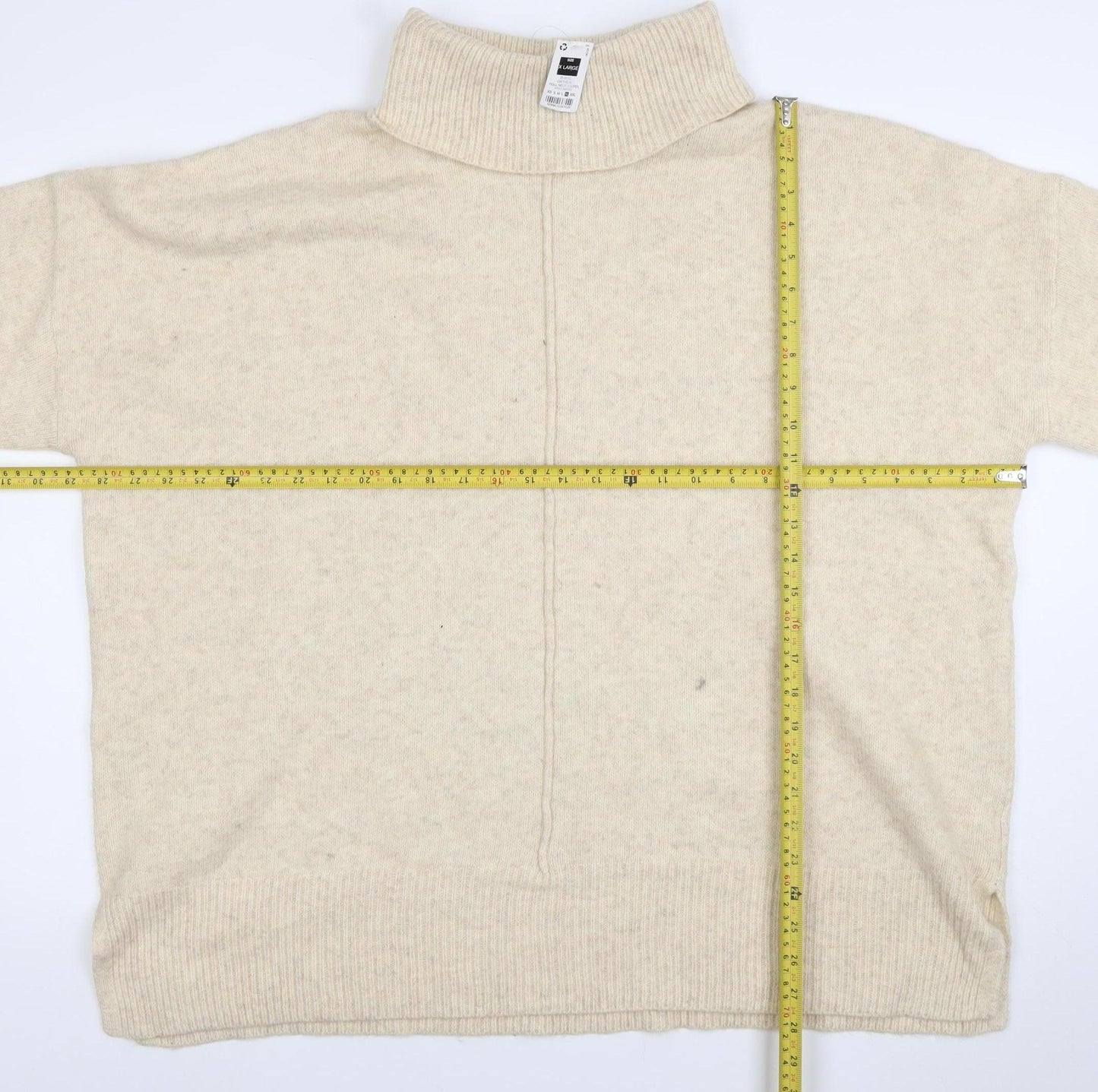 Dunnes Stores Women’s Beige Wool Blend Roll Neck Pullover Jumper XL
