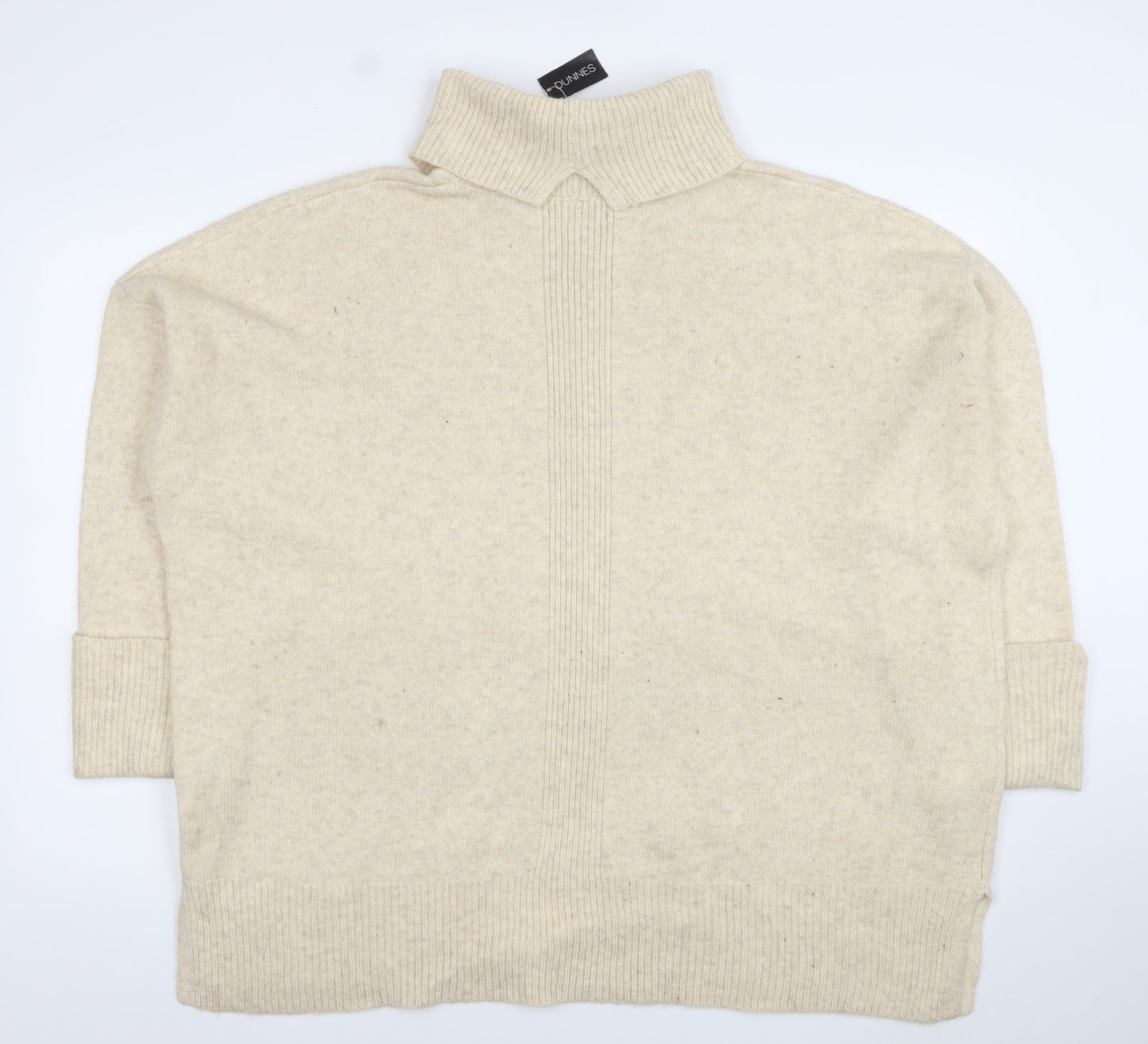 Dunnes Stores Women’s Beige Wool Blend Roll Neck Pullover Jumper XL