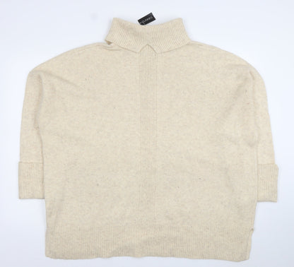 Dunnes Stores Women’s Beige Wool Blend Roll Neck Pullover Jumper XL