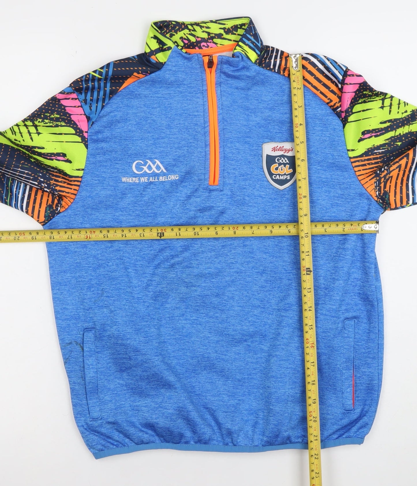 Azzurri Boys Blue Half Zip Sports Sweatshirt 4 Years GAA Kellogg's Cool Camps