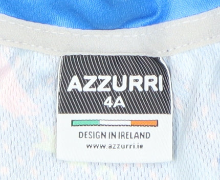 Azzurri Boys Blue Half Zip Sports Sweatshirt 4 Years GAA Kellogg's Cool Camps