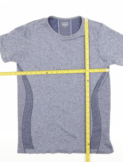 Dunnes Stores Women Blue Performance Sport Short Sleeve T-Shirt Size L