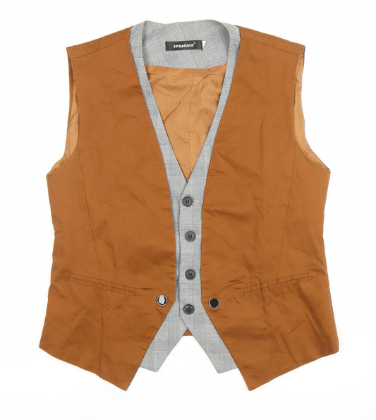 Mens UK Size XL INMUR Regular Brown Suit Waistcoat